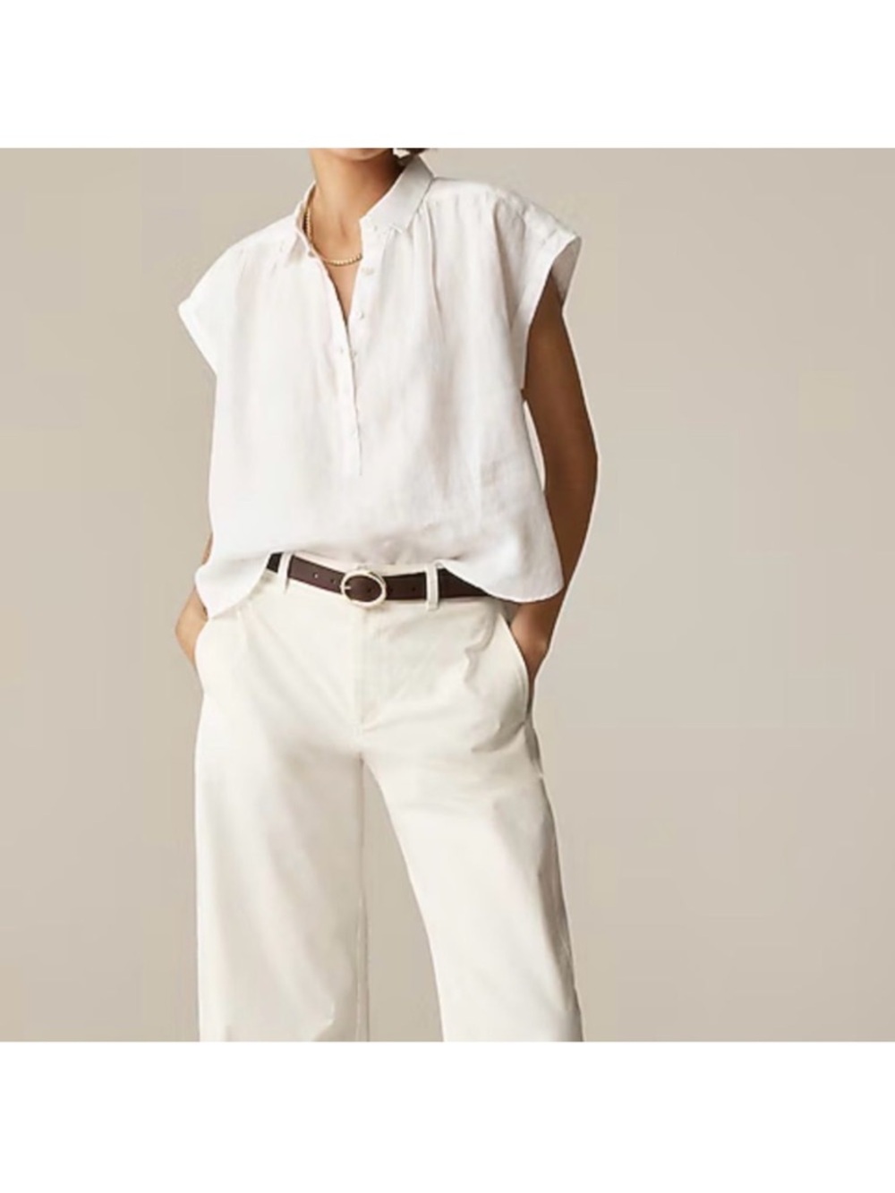 J.Crew 🌺 Capitaine shirt in Baird McNutt Irish linen Size M